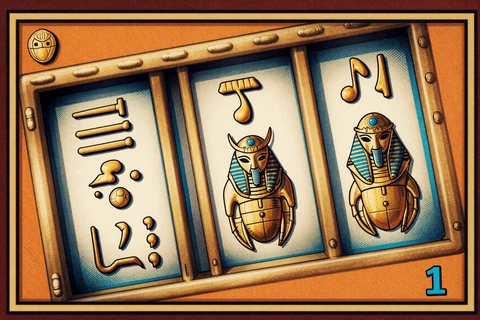 Book of Dead Slot-Kachel im Pop-Art-Stil mit &auml;gyptischen Goldsymbolen