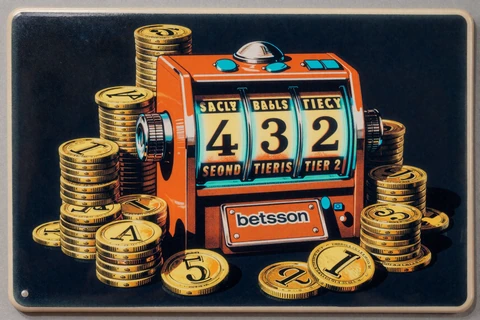 Zweite Einzahlung Bonus-Stufe mit M&uuml;nzstapel und Freispielen im Pop-Art-Stil