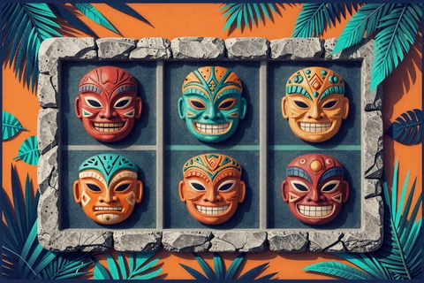Gonzo's Quest Slot-Kachel im Pop-Art-Stil mit Dschungel-Steinwalzen